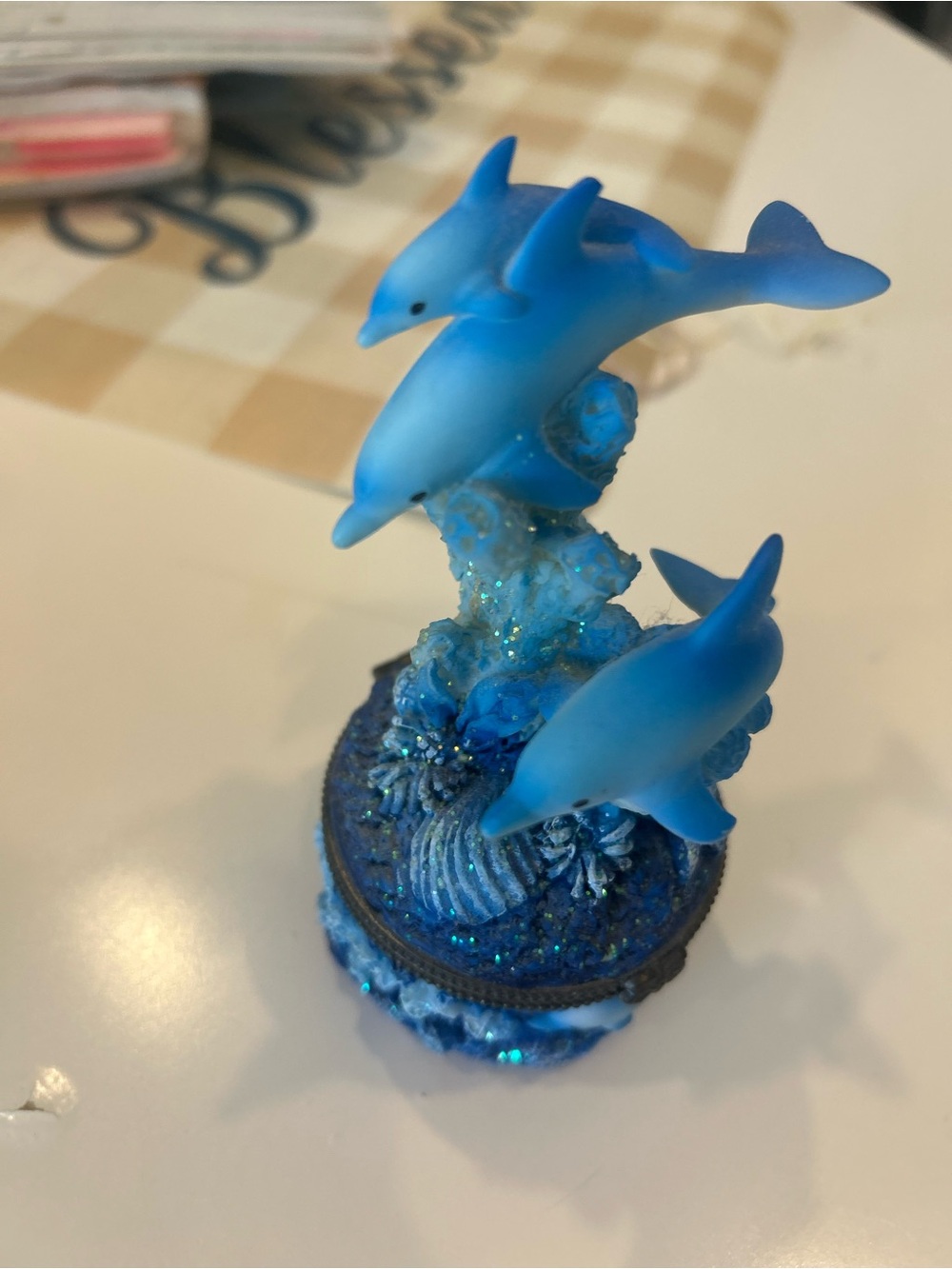 Blue Dolphin Trio Decorative Figurine - Home Accents
